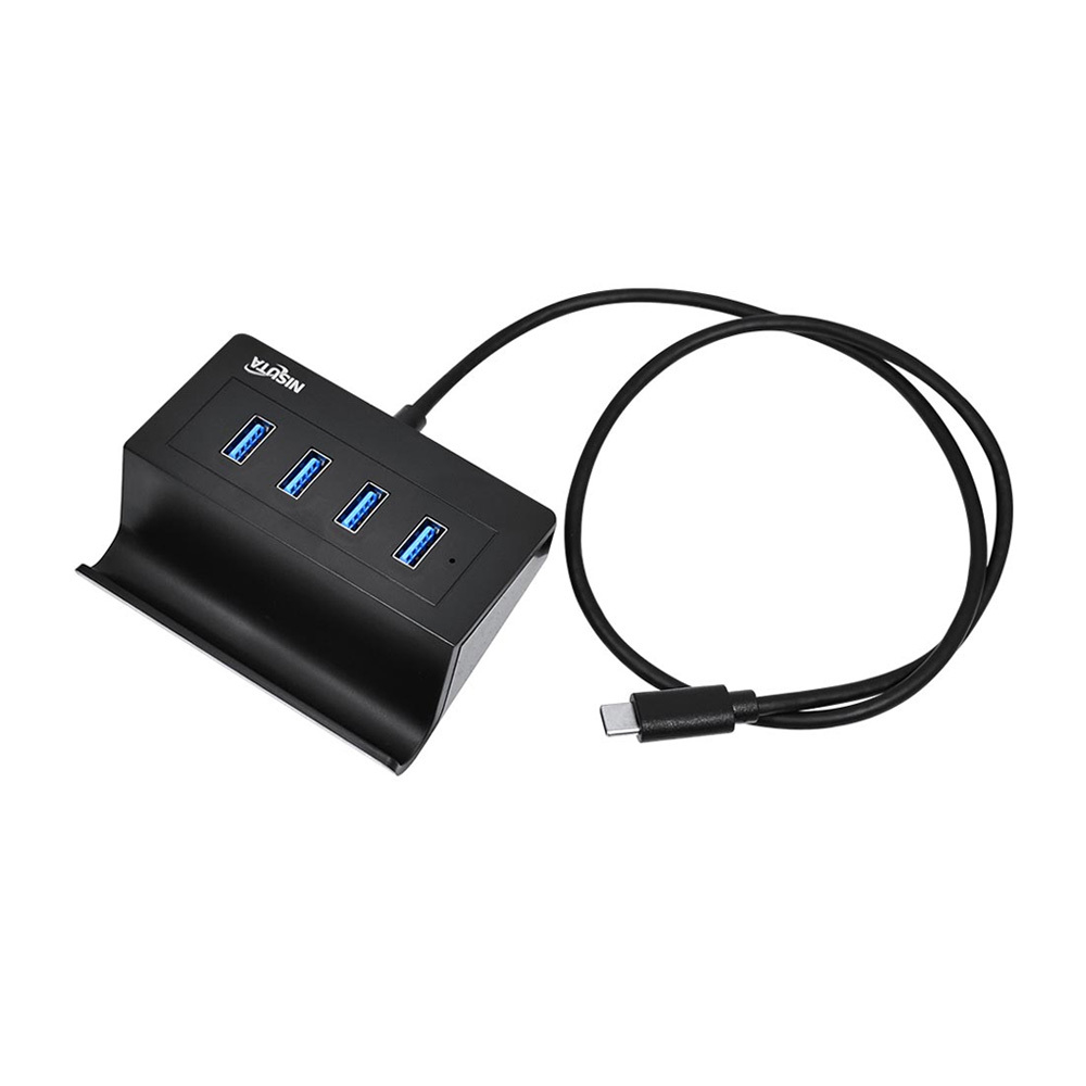 HUB 4 PUERTOS USB 3.0 TIPO C CON SOPORTE PARA CELULAR - NISUTA