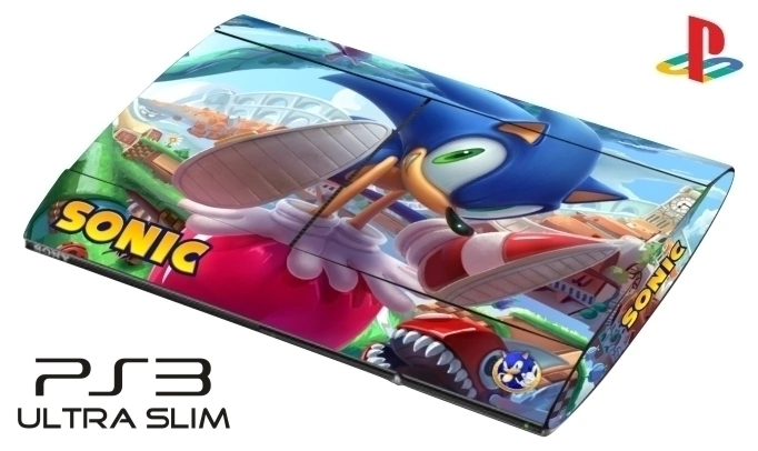 SKIN PARA PS3 ULTRA SLIM - SONIC