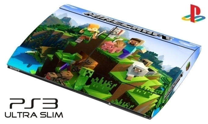 SKIN PARA PS3 ULTRA SLIM - MINECRAFT