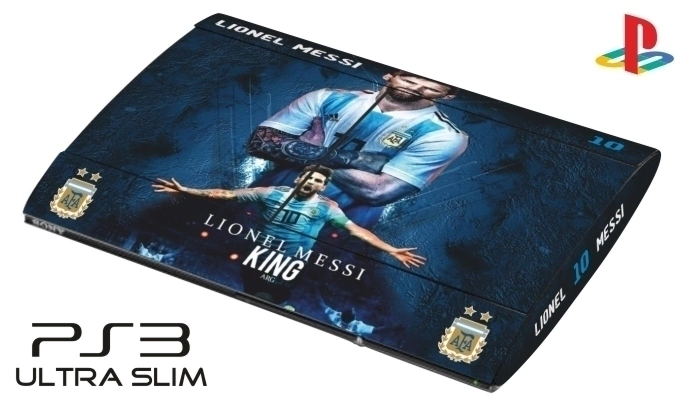 SKIN PARA PS3 ULTRA SLIM - MESSI ARGENTINA