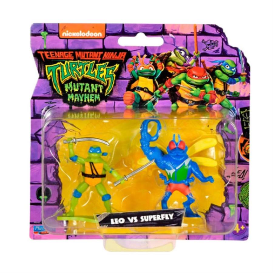 Teenage Mutant Ninja Turtles Caos Mutante Mini Pack Doble Leo Vs Superfly