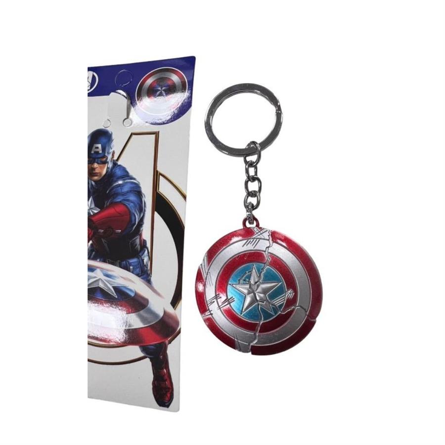 LLAVERO DE METAL MARVEL - ESCUDO DE CAPITAN AMERICA