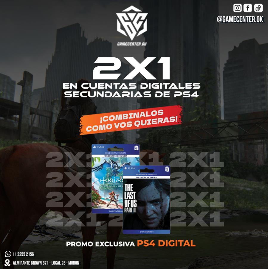 2x1 Juego Digital Secundario PS4