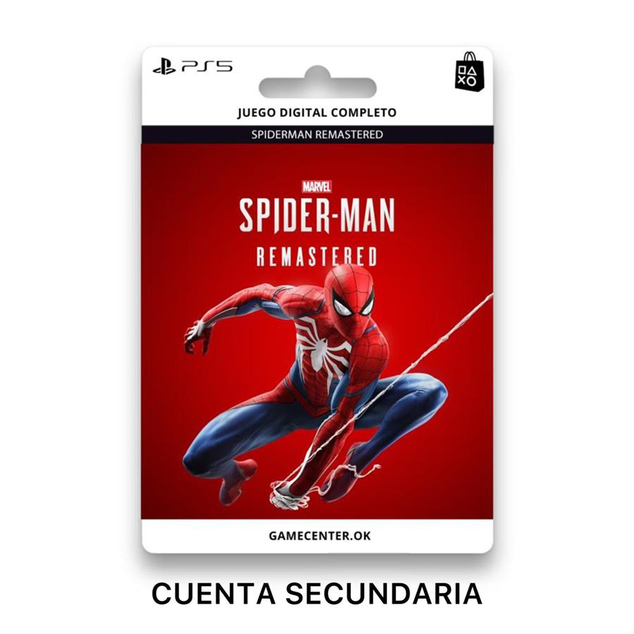 SPIDERMAN REMASTERED - PS5 CUENTA SECUNDARIA