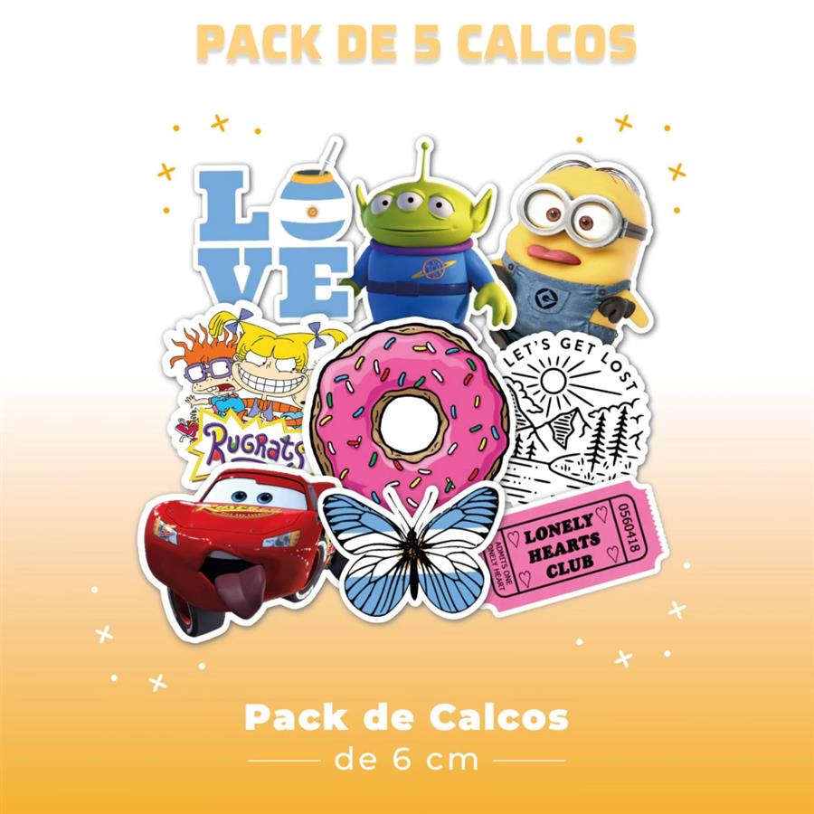 PACK X 5 STICKERS / CALCOS DE 6CM