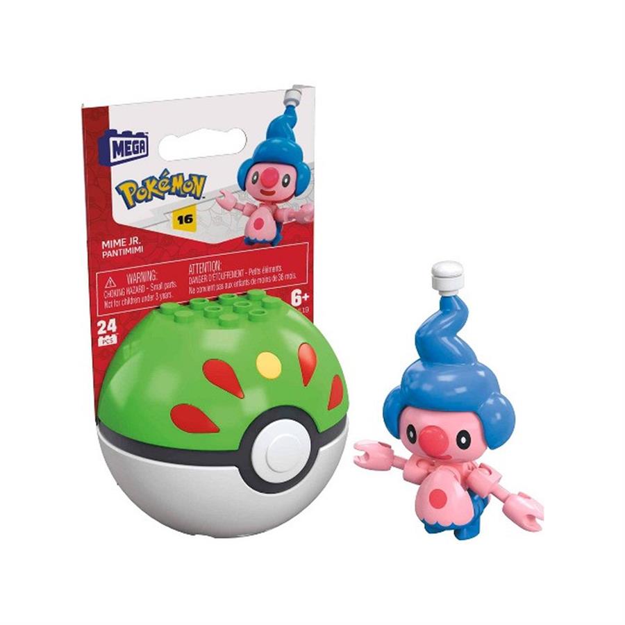 FIGURA POKEMON MEGA CONSTRUX EVERGREEN POKE BALL MIME JR