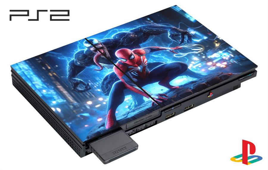 SKIN PARA CONSOLA PS2 - SPIDERMAN Y VENOM