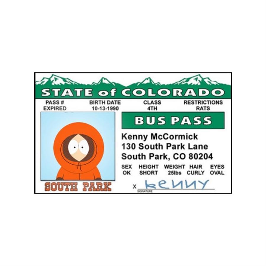 CREDENCIAL BUS PASS KENNY MCCORMICK