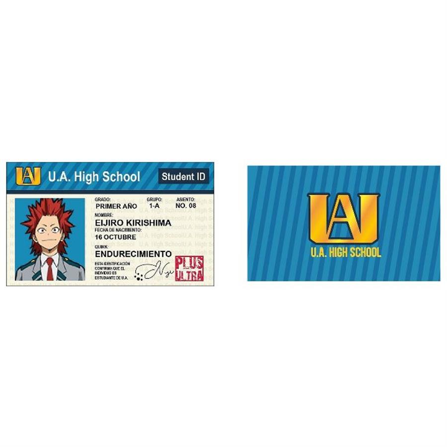 CREDENCIAL MY HERO ACADEMIA EIJIRO KIRISHIMA